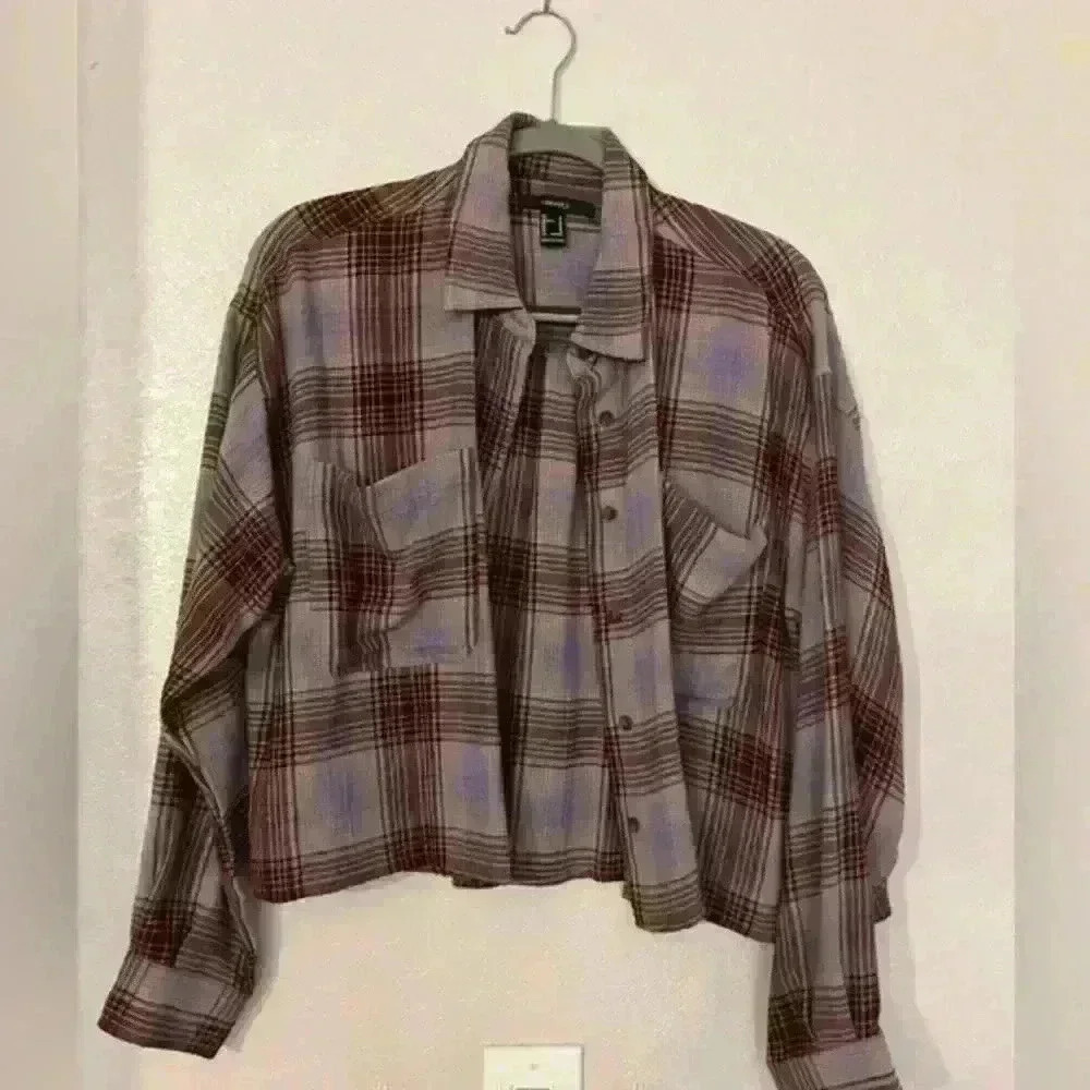 Forever 21 flannel top cropped